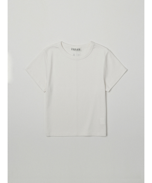 FRIVER07(フリバー07)の「Bottle cotton crop t-shirt_Ivory(Tシャツ/カットソー・レディース・アイボリー・FREE)」の4枚目の写真