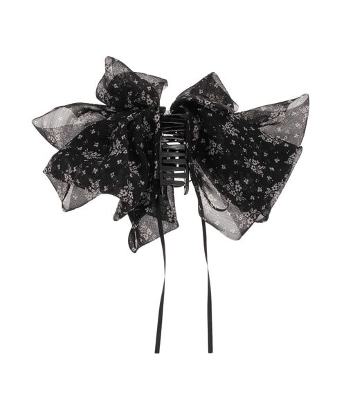 EATME（イートミー）の「フラワーリボンヘアクリップ（バレッタ/ヘアクリップ・レディース・ブラック/アイボリー・FREE）」の7枚目の写真