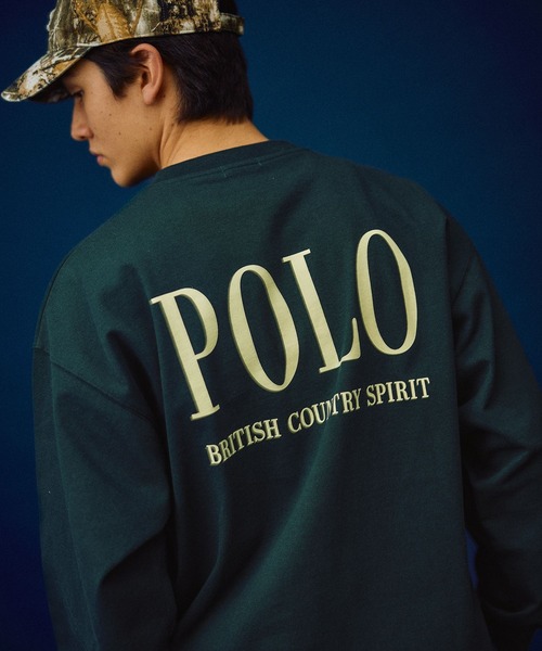 POLO BCS（ポロ ビーシーエス）の「【POLO British Country Spirit】クルーネックロンT（Tシャツ/カットソー・メンズ・ネイビー/グリーン/ホワイト・MEDIUM/LARGE）」の3枚目の写真