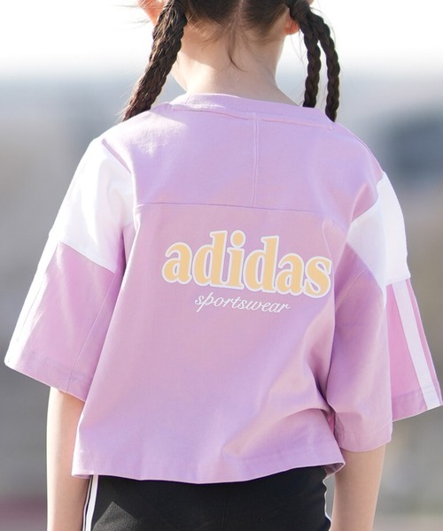 adidas(アディダス)の「adidas/アディダス 半袖 Tシャツ キッズ G CB SS Tシャツ WH096(Tシャツ/カットソー・キッズ・ブラック/ライトブルー/ライラック・140cm/150cm/130cm)」の3枚目の写真