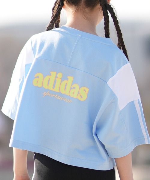 adidas(アディダス)の「adidas/アディダス 半袖 Tシャツ キッズ G CB SS Tシャツ WH096(Tシャツ/カットソー・キッズ・ブラック/ライトブルー/ライラック・140cm/150cm/130cm)」の2枚目の写真