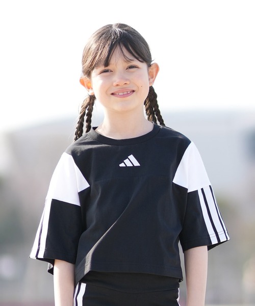 adidas(アディダス)の「adidas/アディダス 半袖 Tシャツ キッズ G CB SS Tシャツ WH096(Tシャツ/カットソー・キッズ・ブラック/ライトブルー/ライラック・140cm/150cm/130cm)」の7枚目の写真