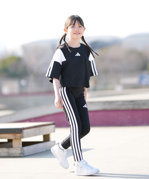 adidas(アディダス)の「adidas/アディダス 半袖 Tシャツ キッズ G CB SS Tシャツ WH096(Tシャツ/カットソー・キッズ・ブラック/ライトブルー/ライラック・140cm/150cm/130cm)」の9枚目の写真