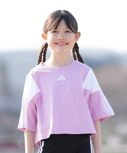 adidas(アディダス)の「adidas/アディダス 半袖 Tシャツ キッズ G CB SS Tシャツ WH096(Tシャツ/カットソー・キッズ・ブラック/ライトブルー/ライラック・140cm/150cm/130cm)」の19枚目の写真