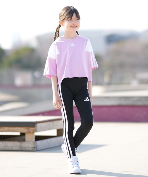 adidas(アディダス)の「adidas/アディダス 半袖 Tシャツ キッズ G CB SS Tシャツ WH096(Tシャツ/カットソー・キッズ・ブラック/ライトブルー/ライラック・140cm/150cm/130cm)」の21枚目の写真