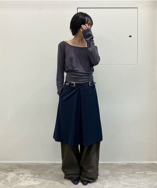 DIAGONAL(ダイアゴナル)の「LOOSE SHIRRING TOP (charcoal)(Tシャツ/カットソー・レディース・その他・FREE)」の13枚目の写真