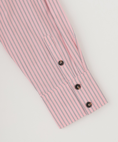 GANNI(ガニー)の「GANNI / ガニー Oxford Stripe Shirt(シャツ/ブラウス・レディース・ピンク・34)」の3枚目の写真