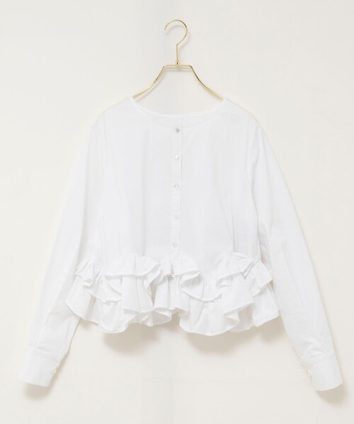 WEB限定】ウォッシャブルペプラムフリル2WAYブラウス（シャツ/ブラウス 