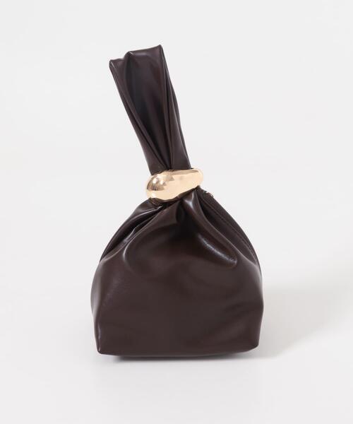 SENSE OF PLACE by URBAN RESEARCH（センスオブプレイスバイアーバンリサーチ）の「メタルツキキンチャクバッグ（ハンドバッグ・レディース・ブラウン/ブラック/ライトベージュ・ONE）」の17枚目の写真