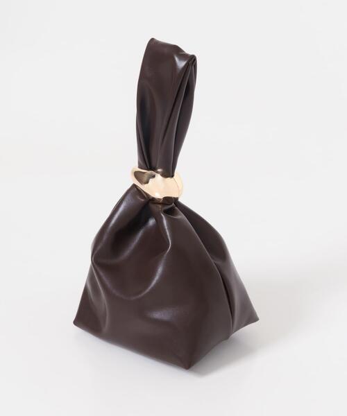 SENSE OF PLACE by URBAN RESEARCH（センスオブプレイスバイアーバンリサーチ）の「メタルツキキンチャクバッグ（ハンドバッグ・レディース・ブラウン/ブラック/ライトベージュ・ONE）」の18枚目の写真