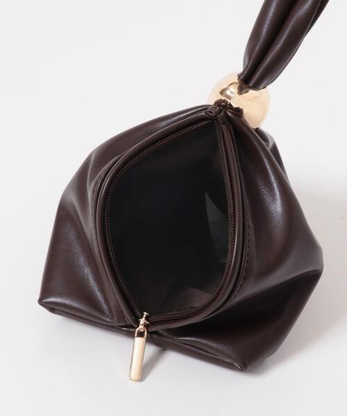 SENSE OF PLACE by URBAN RESEARCH（センスオブプレイスバイアーバンリサーチ）の「メタルツキキンチャクバッグ（ハンドバッグ・レディース・ブラウン/ブラック/ライトベージュ・ONE）」の20枚目の写真