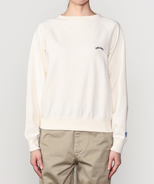 ORCIVAL(オーシバル)の「ORCIVAL | コットン裏毛 ボートネックプルオーバー WOMEN(スウェット・レディース・グレー/ブルー系その他/アイボリー・2/1)」の11枚目の写真