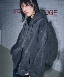 CPGN STUDIO（コンパーニョ）の「[2-WAY] スリーブスターピグメントフードジップアップスモークブラック（パーカー）」