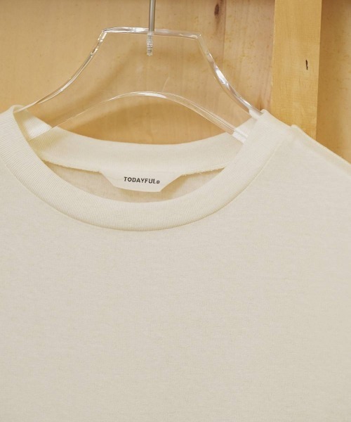 TODAYFUL(トゥデイフル)の「TODAYFUL Soft Fraice T-shirts ソフトフライスTシャツ/12610625(Tシャツ/カットソー・レディース・スミクロ/グレー/アイボリー・ONE SIZE)」の12枚目の写真