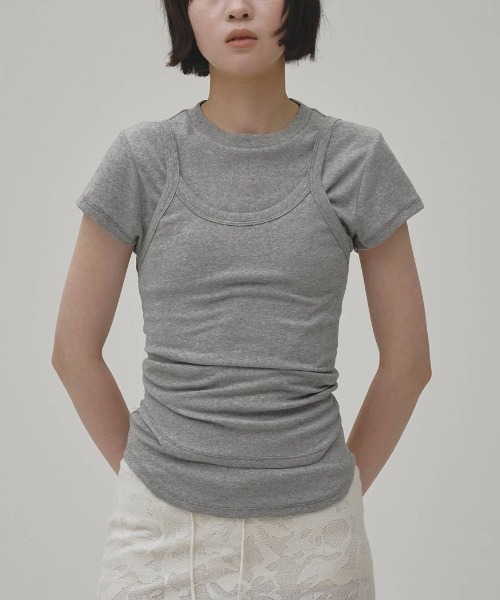 TODAYFUL(トゥデイフル)の「TODAYFUL Soft Fraice T-shirts ソフトフライスTシャツ/12610625(Tシャツ/カットソー・レディース・スミクロ/グレー/アイボリー・ONE SIZE)」の5枚目の写真