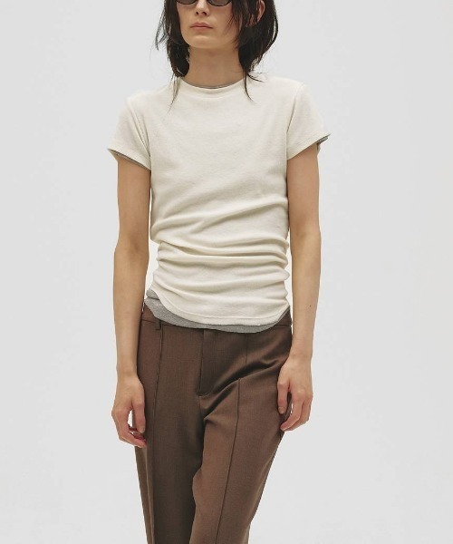 TODAYFUL(トゥデイフル)の「TODAYFUL Soft Fraice T-shirts ソフトフライスTシャツ/12610625(Tシャツ/カットソー・レディース・スミクロ/グレー/アイボリー・ONE SIZE)」の9枚目の写真
