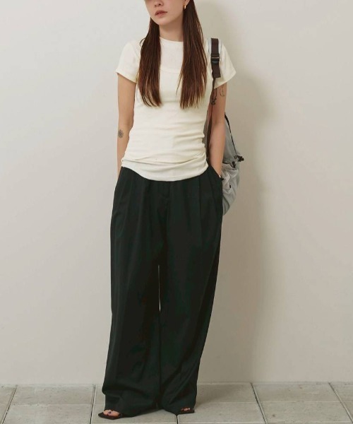 TODAYFUL(トゥデイフル)の「TODAYFUL Soft Fraice T-shirts ソフトフライスTシャツ/12610625(Tシャツ/カットソー・レディース・スミクロ/グレー/アイボリー・ONE SIZE)」の15枚目の写真