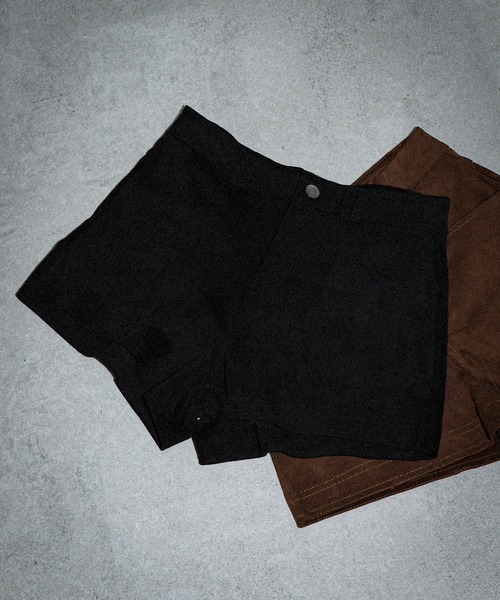 dispark（ディスパーク）の「DISPARK/【26年春夏新作】スエードマイクロパンツ（その他パンツ・レディース・ブラック/ブラウン・FREE）」の2枚目の写真