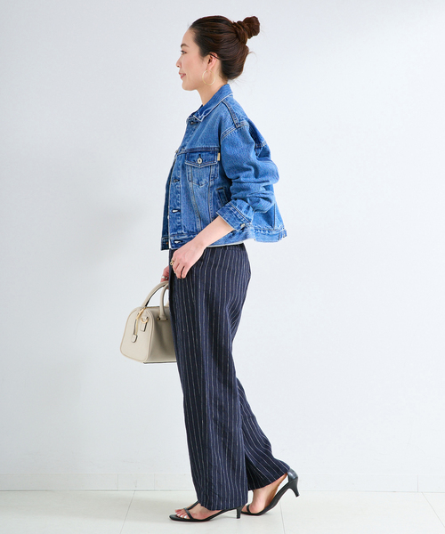 B.C STOCK（ベーセーストック）の「《S/Mサイズ展開》手洗い可 / フレンチリネンストレートパンツ（その他パンツ・レディース・ブラック/ブルー系その他/ネイビー/ベージュ/ピンク/ブラウン・MEDIUM/SMALL）」の17枚目の写真