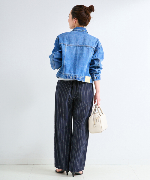 B.C STOCK（ベーセーストック）の「《S/Mサイズ展開》手洗い可 / フレンチリネンストレートパンツ（その他パンツ・レディース・ブラック/ブルー系その他/ネイビー/ベージュ/ピンク/ブラウン・MEDIUM/SMALL）」の18枚目の写真