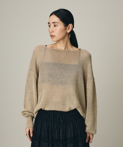 Chaos（カオス）の「Chaos(カオス)/ ノーマンリネンプルオーバー（ニット/セーター・レディース・カーキ/ベージュ・FREE）」の6枚目の写真