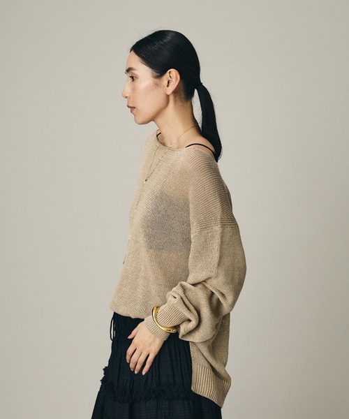 Chaos（カオス）の「Chaos(カオス)/ ノーマンリネンプルオーバー（ニット/セーター・レディース・カーキ/ベージュ・FREE）」の7枚目の写真