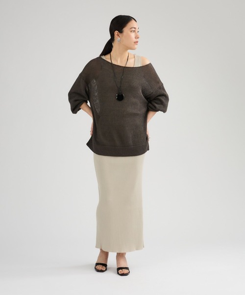 Chaos（カオス）の「Chaos(カオス)/ ノーマンリネンプルオーバー（ニット/セーター・レディース・カーキ/ベージュ・FREE）」の9枚目の写真