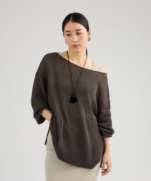 Chaos（カオス）の「Chaos(カオス)/ ノーマンリネンプルオーバー（ニット/セーター・レディース・カーキ/ベージュ・FREE）」の13枚目の写真