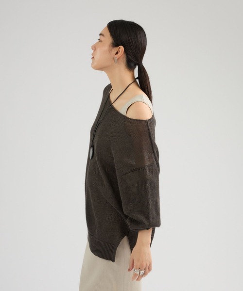 Chaos（カオス）の「Chaos(カオス)/ ノーマンリネンプルオーバー（ニット/セーター・レディース・カーキ/ベージュ・FREE）」の14枚目の写真