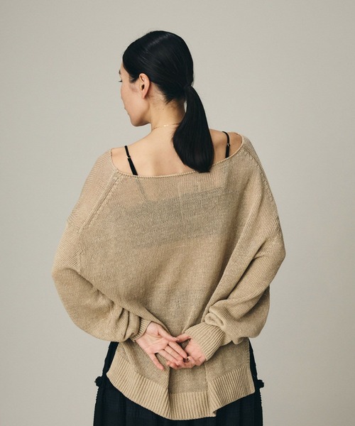 Chaos（カオス）の「Chaos(カオス)/ ノーマンリネンプルオーバー（ニット/セーター・レディース・カーキ/ベージュ・FREE）」の8枚目の写真