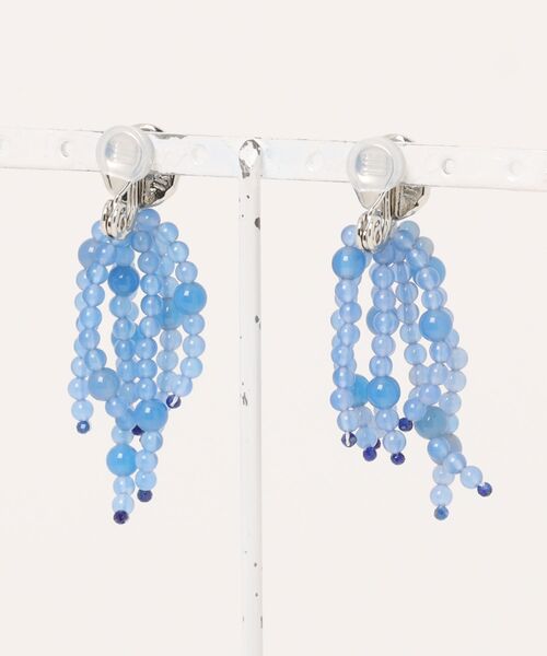 IRIS47(イリスフォーセブン)の「【IRIS 47】tarantella blue agate earring/タランテラ ブルーアゲート イヤリング(イヤリング・レディース・ブルー・FREE)」の7枚目の写真
