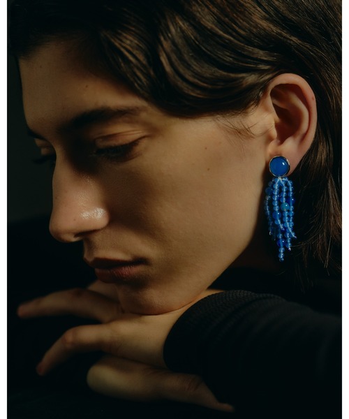 IRIS47(イリスフォーセブン)の「【IRIS 47】tarantella blue agate earring/タランテラ ブルーアゲート イヤリング(イヤリング・レディース・ブルー・FREE)」の6枚目の写真