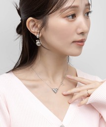 RANDA（ランダ）の「【Heart Collection】ハートビジューネックレス（ネックレス）」