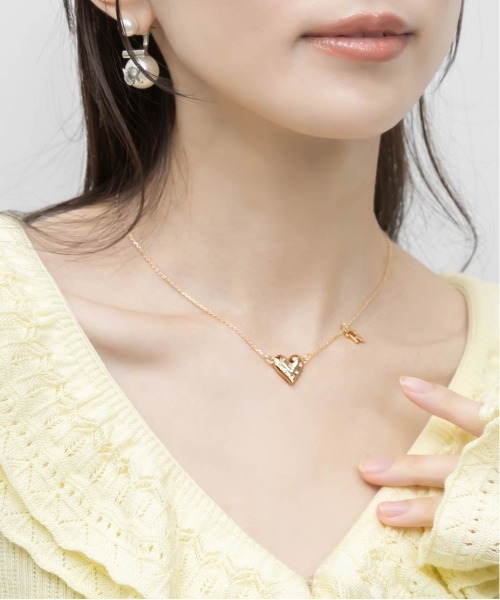 RANDA（ランダ）の「【Heart Collection】ハートビジューネックレス（ネックレス・レディース・シルバー/ゴールド・FREE）」の4枚目の写真
