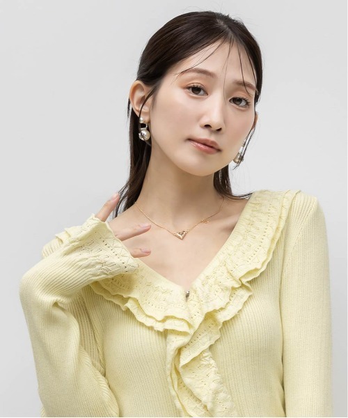 RANDA（ランダ）の「【Heart Collection】ハートビジューネックレス（ネックレス・レディース・シルバー/ゴールド・FREE）」の5枚目の写真