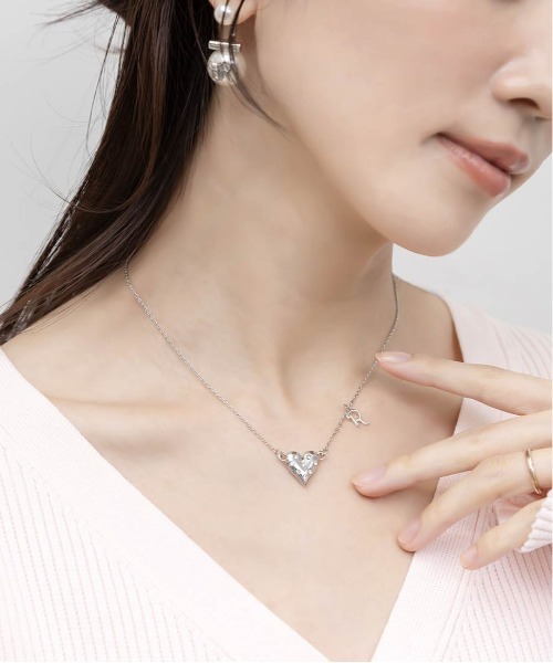 RANDA（ランダ）の「【Heart Collection】ハートビジューネックレス（ネックレス・レディース・シルバー/ゴールド・FREE）」の7枚目の写真