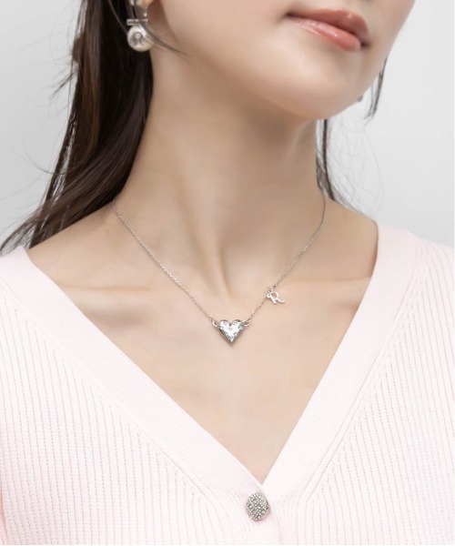 RANDA（ランダ）の「【Heart Collection】ハートビジューネックレス（ネックレス・レディース・シルバー/ゴールド・FREE）」の8枚目の写真