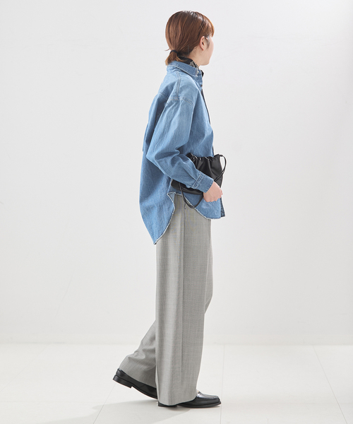 JANE SMITH / JOHN SMITH（ジェーンスミスジョンスミス）の「【JANE SMITH/ジェーンスミス】8oz DENIM REGULAR COLLAR：シャツ（シャツ/ブラウス・レディース・ブルー・X-SMALL）」の7枚目の写真