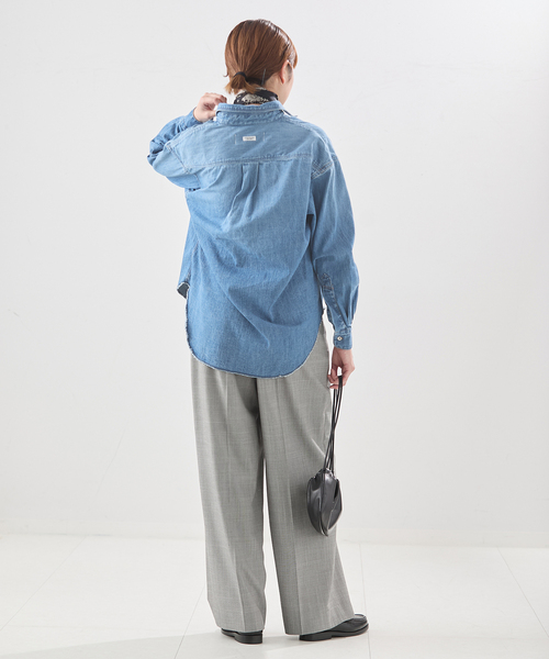 JANE SMITH / JOHN SMITH（ジェーンスミスジョンスミス）の「【JANE SMITH/ジェーンスミス】8oz DENIM REGULAR COLLAR：シャツ（シャツ/ブラウス・レディース・ブルー・X-SMALL）」の8枚目の写真