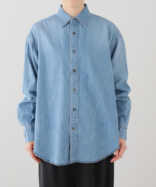 JANE SMITH / JOHN SMITH（ジェーンスミスジョンスミス）の「【JANE SMITH/ジェーンスミス】8oz DENIM REGULAR COLLAR：シャツ（シャツ/ブラウス・レディース・ブルー・X-SMALL）」の12枚目の写真