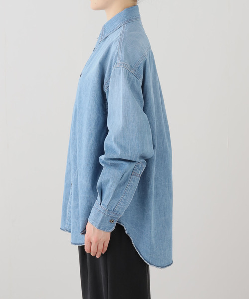 JANE SMITH / JOHN SMITH（ジェーンスミスジョンスミス）の「【JANE SMITH/ジェーンスミス】8oz DENIM REGULAR COLLAR：シャツ（シャツ/ブラウス・レディース・ブルー・X-SMALL）」の13枚目の写真