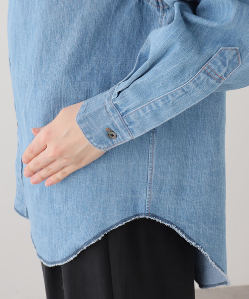 JANE SMITH / JOHN SMITH（ジェーンスミスジョンスミス）の「【JANE SMITH/ジェーンスミス】8oz DENIM REGULAR COLLAR：シャツ（シャツ/ブラウス・レディース・ブルー・X-SMALL）」の19枚目の写真