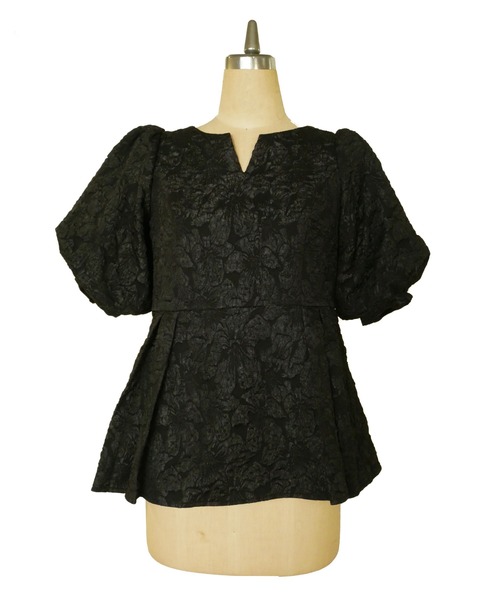 My shawty(マイシャウティー)の「jacquard peplum set up(パンツドレス・レディース・ネイビー/ブラック・SMALL/MEDIUM)」の13枚目の写真