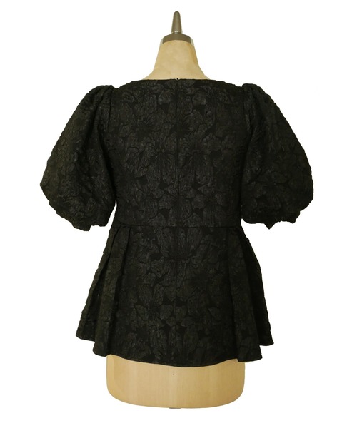 My shawty(マイシャウティー)の「jacquard peplum set up(パンツドレス・レディース・ネイビー/ブラック・SMALL/MEDIUM)」の14枚目の写真