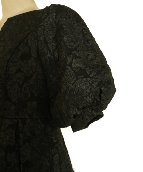 My shawty(マイシャウティー)の「jacquard peplum set up(パンツドレス・レディース・ネイビー/ブラック・SMALL/MEDIUM)」の15枚目の写真