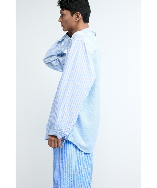 Desigual（デシグアル）の「フローラル パネル ジャカード 長袖シャツ（シャツ/ブラウス・メンズ・ブルー・M/S/L/XL）」の4枚目の写真