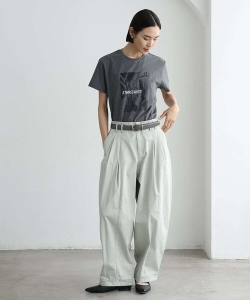 MICHEL KLEIN(ミッシェル・クラン)の「チノバレルパンツ(チノパンツ・レディース・ミント/サンドベージュ・38/40)」の16枚目の写真