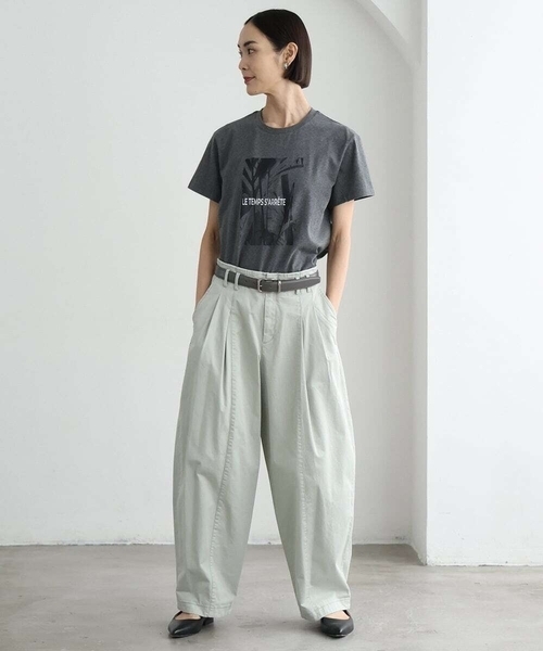 MICHEL KLEIN(ミッシェル・クラン)の「チノバレルパンツ(チノパンツ・レディース・ミント/サンドベージュ・38/40)」の17枚目の写真