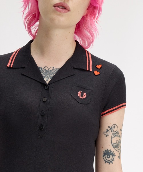 【値下げ】新品・Fred Perry ×エイミー・ワインハウス セール】Amy Winehouse Pocket Detail Knitted Shirt／エイミー