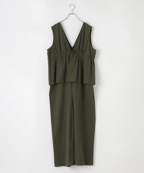 LEPSIM(レプシィム)の「ドッキングオールインワン2 645461(つなぎ/オールインワン・レディース・チャコールグレー/ブラック/ダークカーキ・FREE)」の3枚目の写真